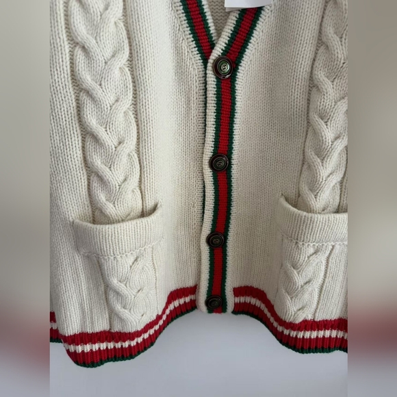 Gucci cable knit wool cardigan - Picture 3 of 9